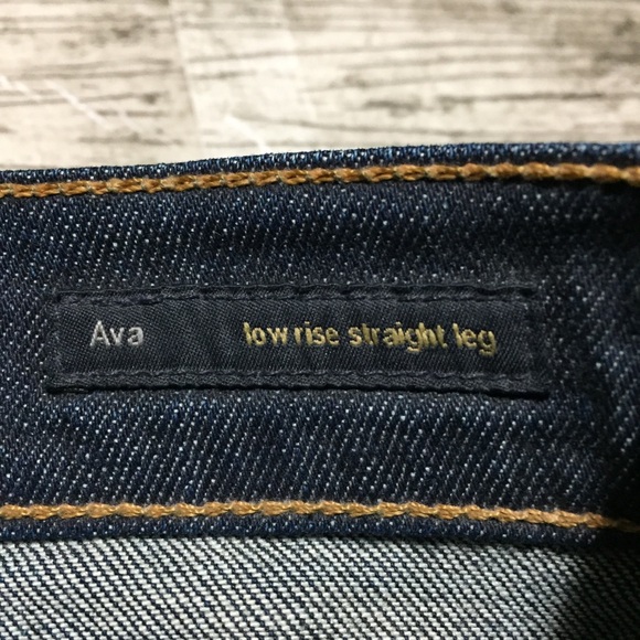 Citizens Of Humanity Ava Low Rise Straight Leg Jeans Women 27x34 Dark Wash Blue - Picture 10 of 10